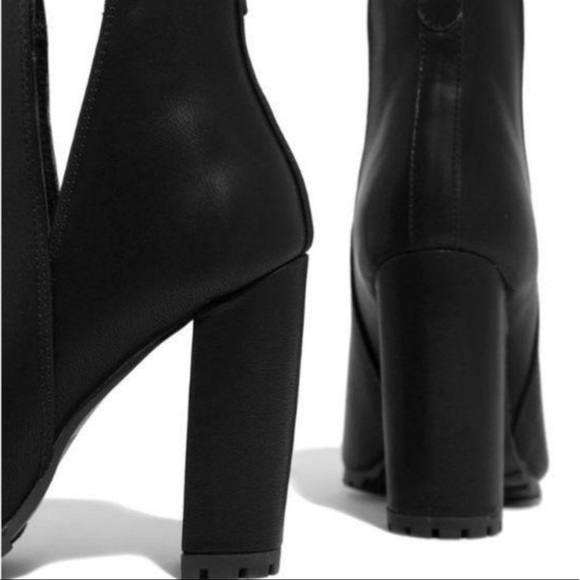 NWT Ankle Booties with Side Slit / Black - Picture 2 of 6